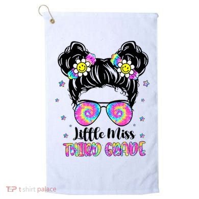 Groovy Messy Bun Third Grade Back To School Golf Towel