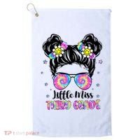 Groovy Messy Bun Third Grade Back To School Golf Towel thumb 0