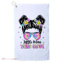 Groovy Messy Bun Third Grade Back To School Golf Towel thumb 0