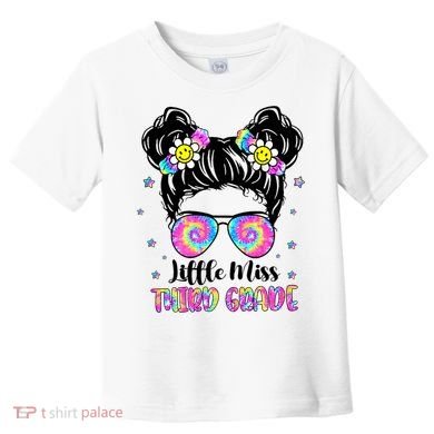 Groovy Messy Bun Third Grade Back To School Toddler T-Shirt