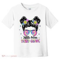 Groovy Messy Bun Third Grade Back To School Toddler T-Shirt thumb 0