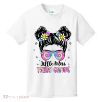 Groovy Messy Bun Third Grade Back To School Kids T-Shirt thumb 0