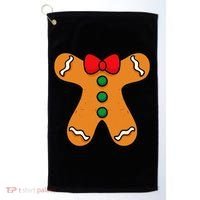 Gingerbread Man Body Costume For Halloween Or Christmas Golf Towel thumb 0