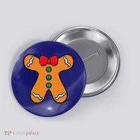 Gingerbread Man Body Costume For Halloween Or Christmas Button thumb 0