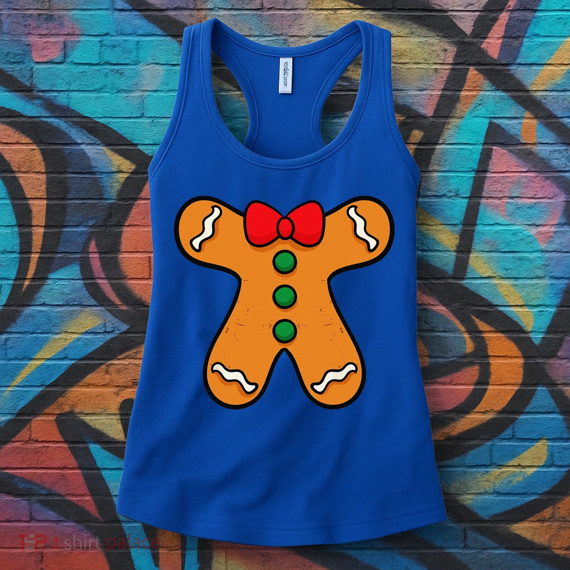 Gingerbread Man Body Costume For Halloween Or Christmas Women's Tank Top