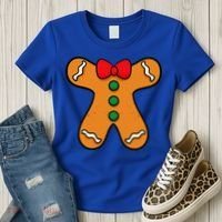 Gingerbread Man Body Costume For Halloween Or Christmas Women's T-Shirt thumb 3