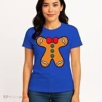 Gingerbread Man Body Costume For Halloween Or Christmas Women's T-Shirt thumb 4