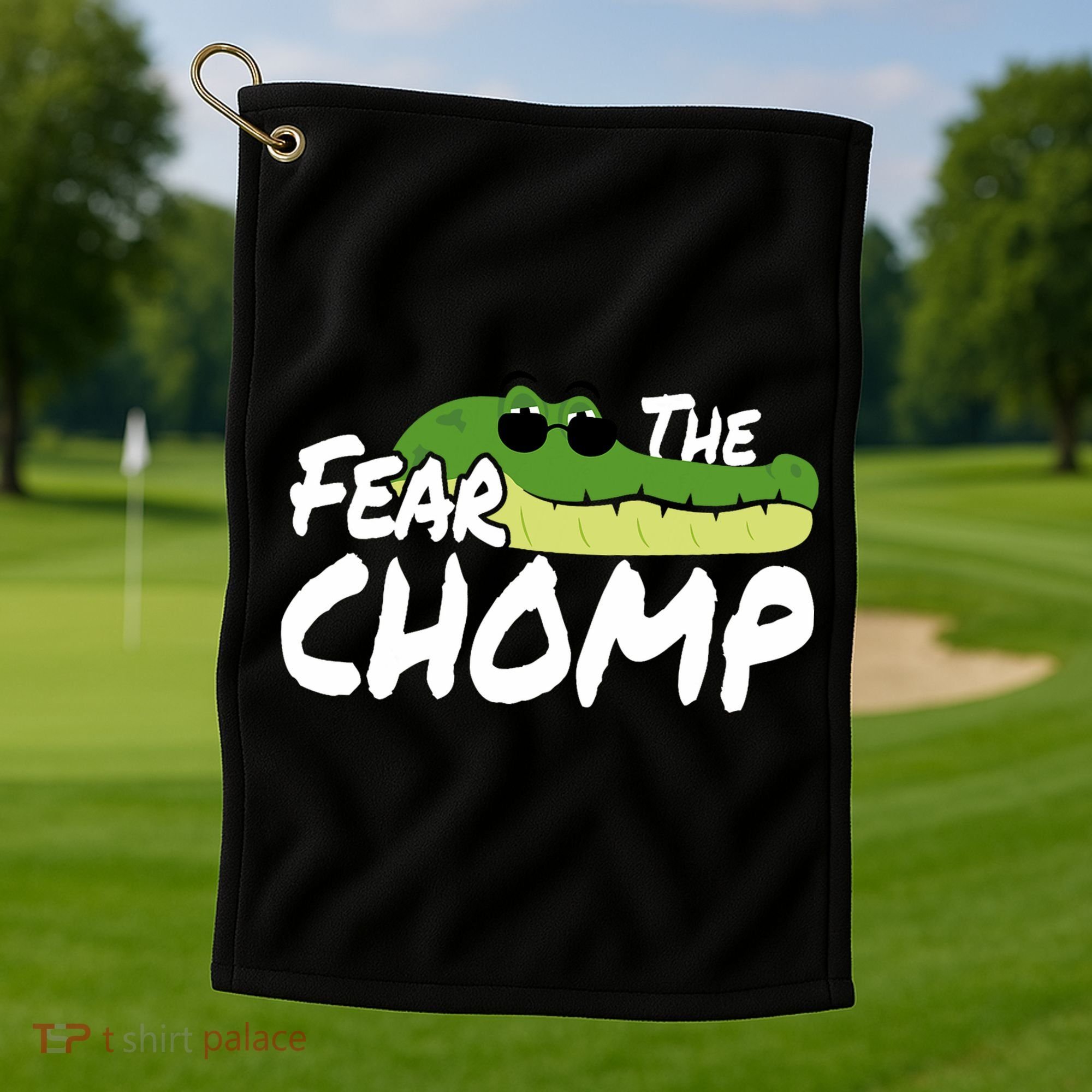 Gator Mascot Back To School Fear The Chomp Florida Game Golf Towel