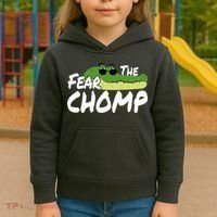 Gator Mascot Back To School Fear The Chomp Florida Game Kids Hoodie thumb 3