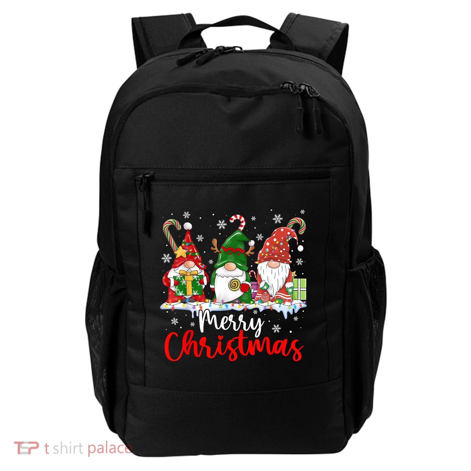 Gnomes Merry Christmas Light Family Gnome Xmas Backpack