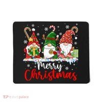 Gnomes Merry Christmas Light Family Gnome Xmas Mousepad thumb 0