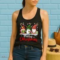 Gnomes Merry Christmas Light Family Gnome Xmas Women's Tank Top thumb 2