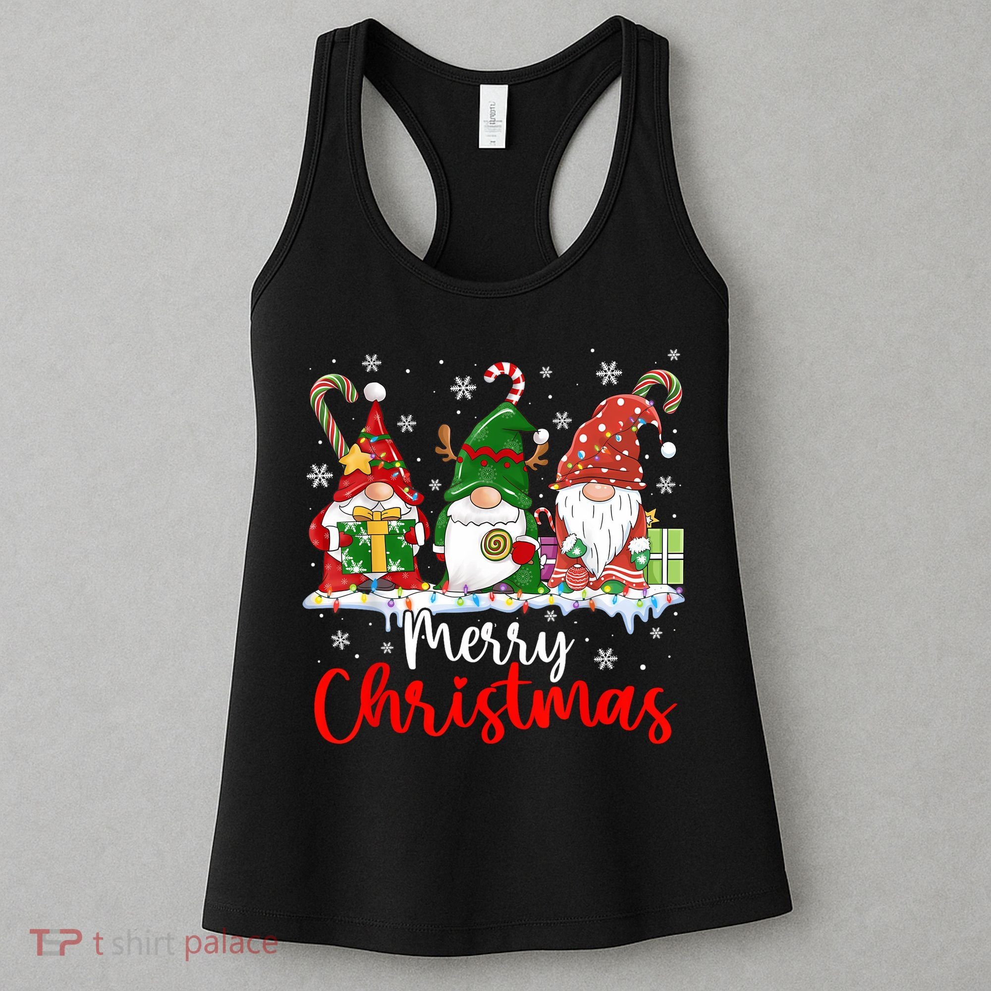Gnomes Merry Christmas Light Family Gnome Xmas Women's Tank Top