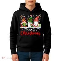 Gnomes Merry Christmas Light Family Gnome Xmas Kids Hoodie thumb 4