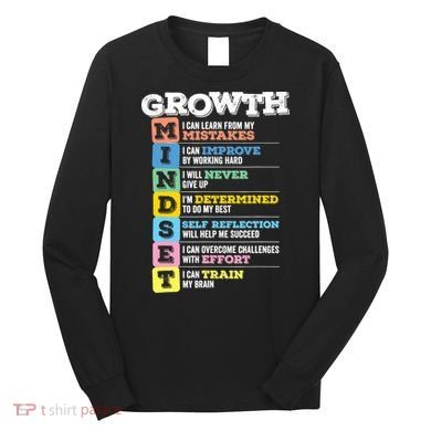 Growth Mindset Classroom Brain Motivation Entrepreneur Long Sleeve Shirt