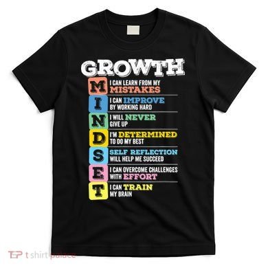 Growth Mindset Classroom Brain Motivation Entrepreneur T-Shirt
