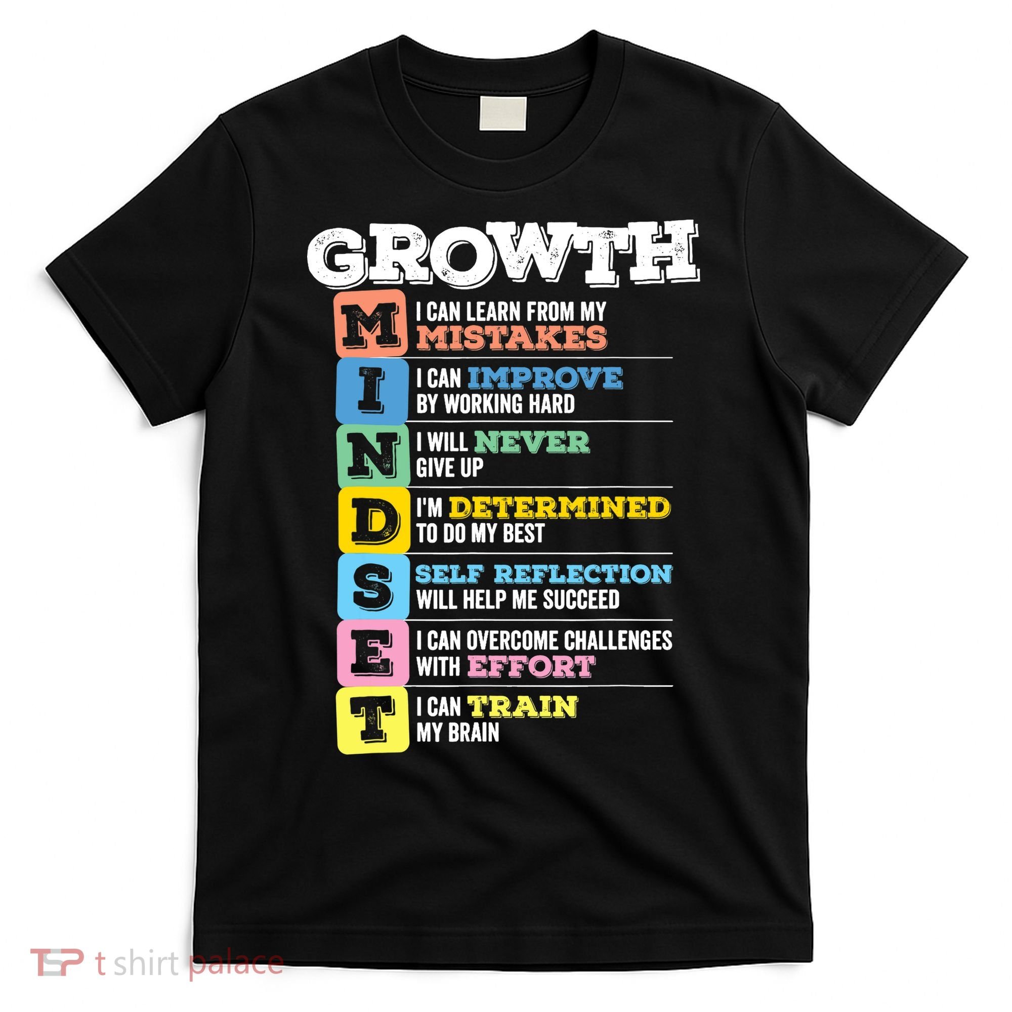 Growth Mindset Classroom Brain Motivation Entrepreneur T-Shirt