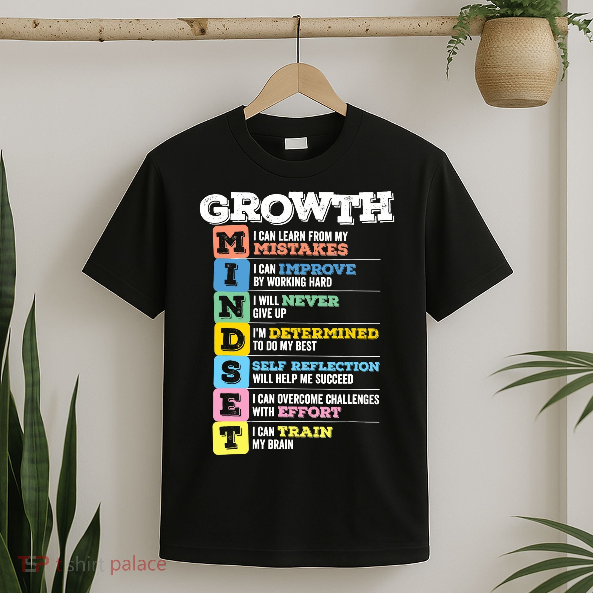 Growth Mindset Classroom Brain Motivation Entrepreneur T-Shirt