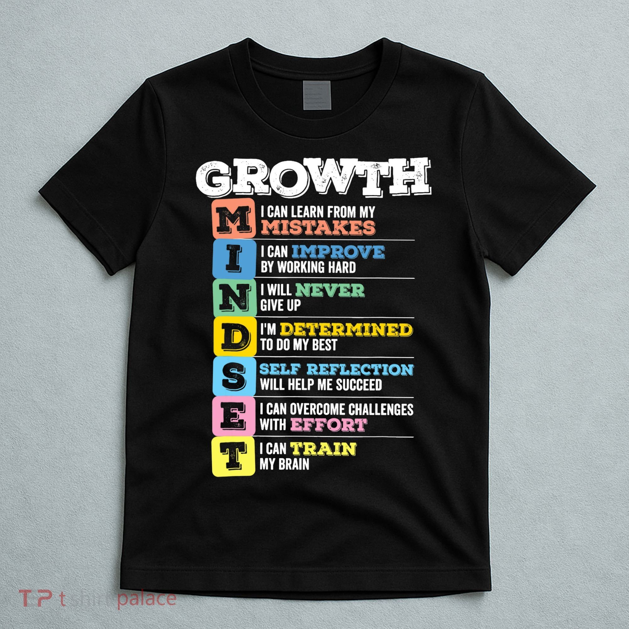 Growth Mindset Classroom Brain Motivation Entrepreneur T-Shirt