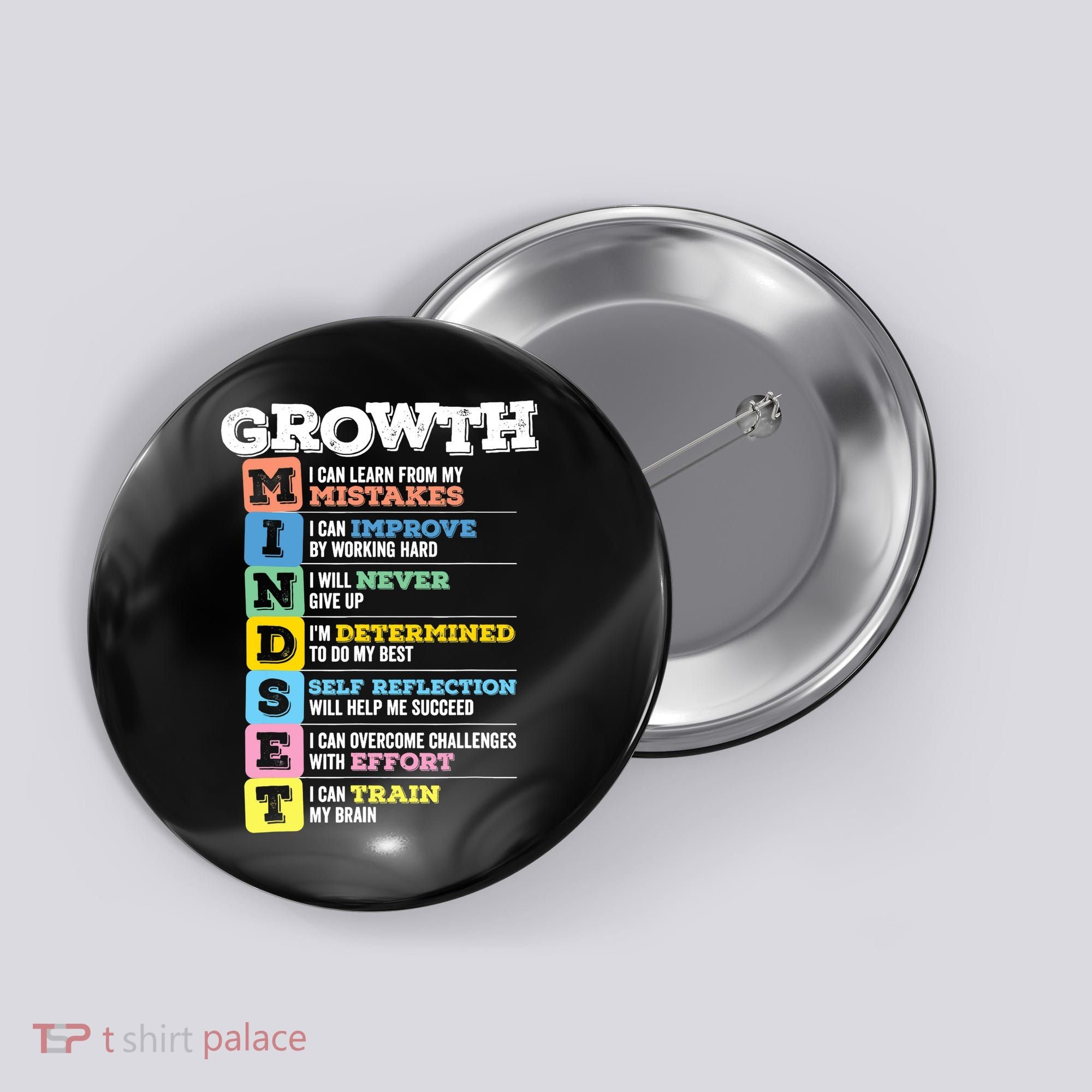 Growth Mindset Classroom Brain Motivation Entrepreneur Button