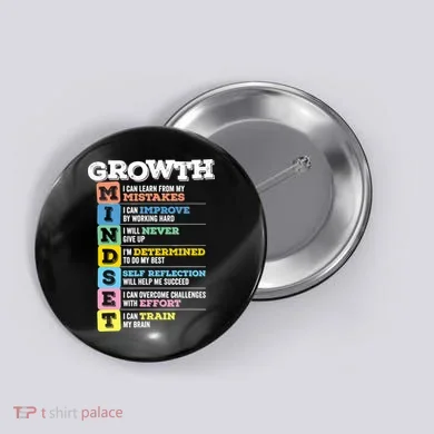 Growth Mindset Classroom Brain Motivation Entrepreneur Button