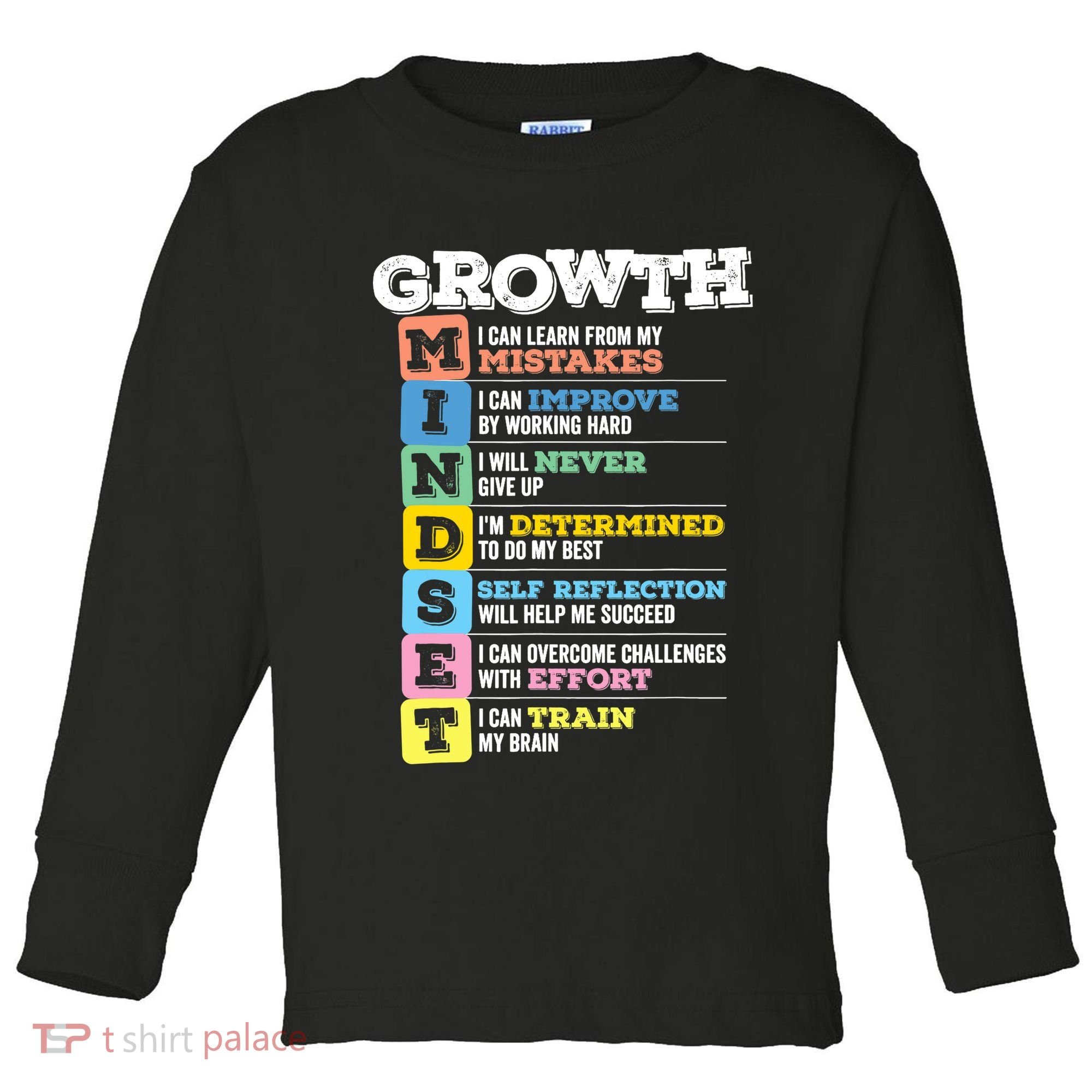 Growth Mindset Classroom Brain Motivation Entrepreneur Toddler Long Sleeve Shirt