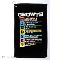 Growth Mindset Classroom Brain Motivation Entrepreneur Golf Towel thumb 0