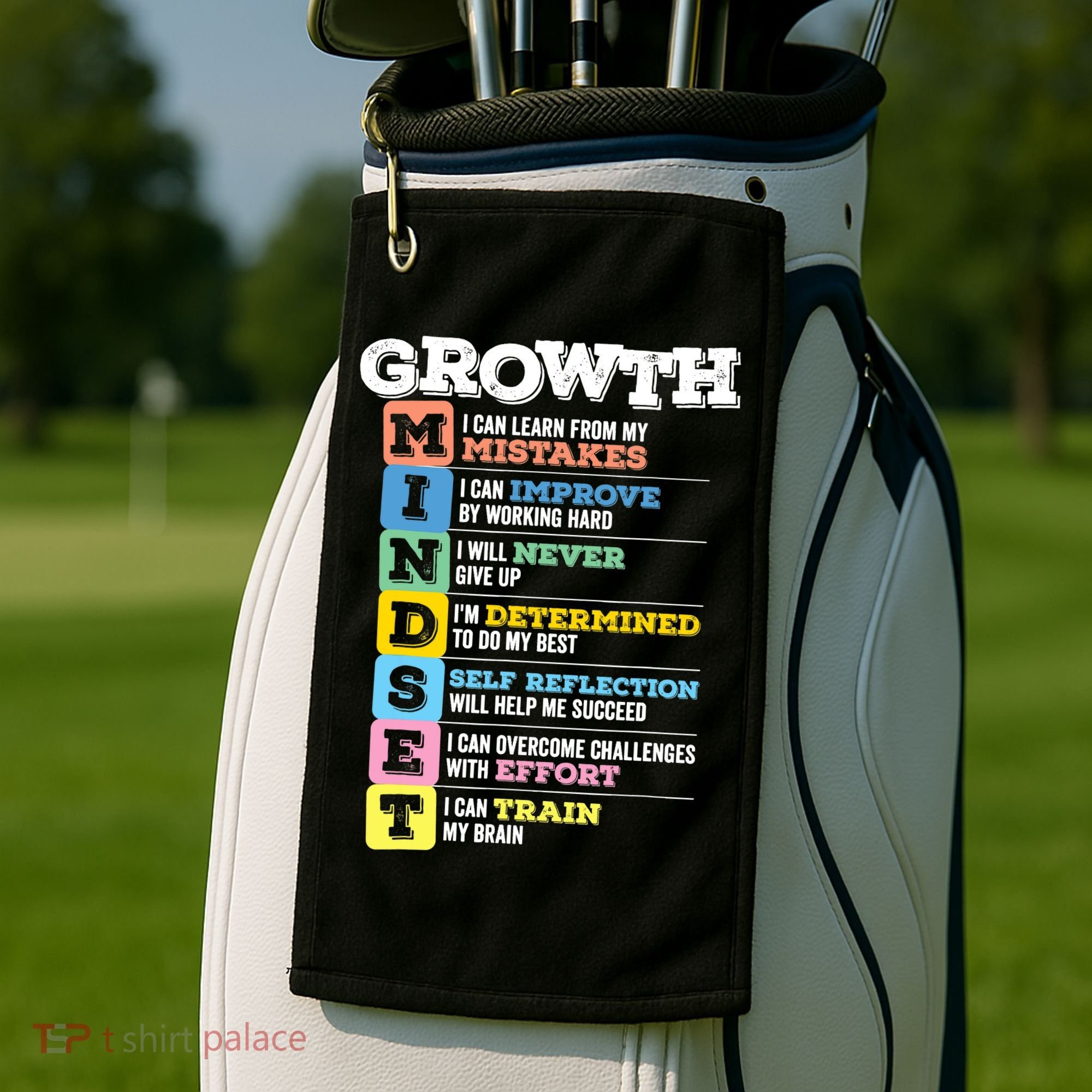 Growth Mindset Classroom Brain Motivation Entrepreneur Golf Towel