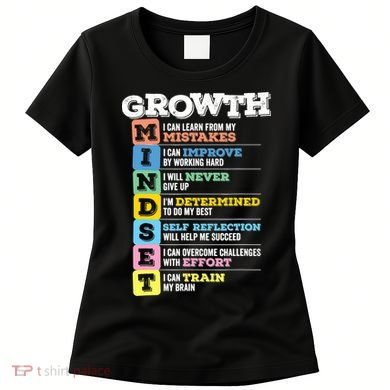 Growth Mindset Classroom Brain Motivation Entrepreneur Women's T-Shirt