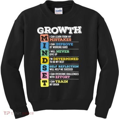 Growth Mindset Classroom Brain Motivation Entrepreneur Kids Sweatshirt