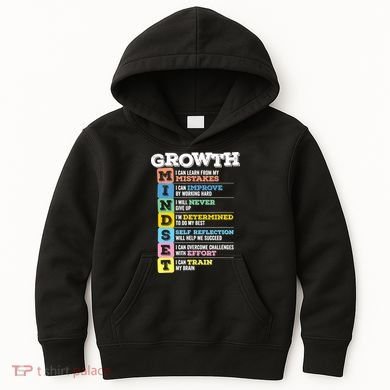 Growth Mindset Classroom Brain Motivation Entrepreneur Kids Hoodie