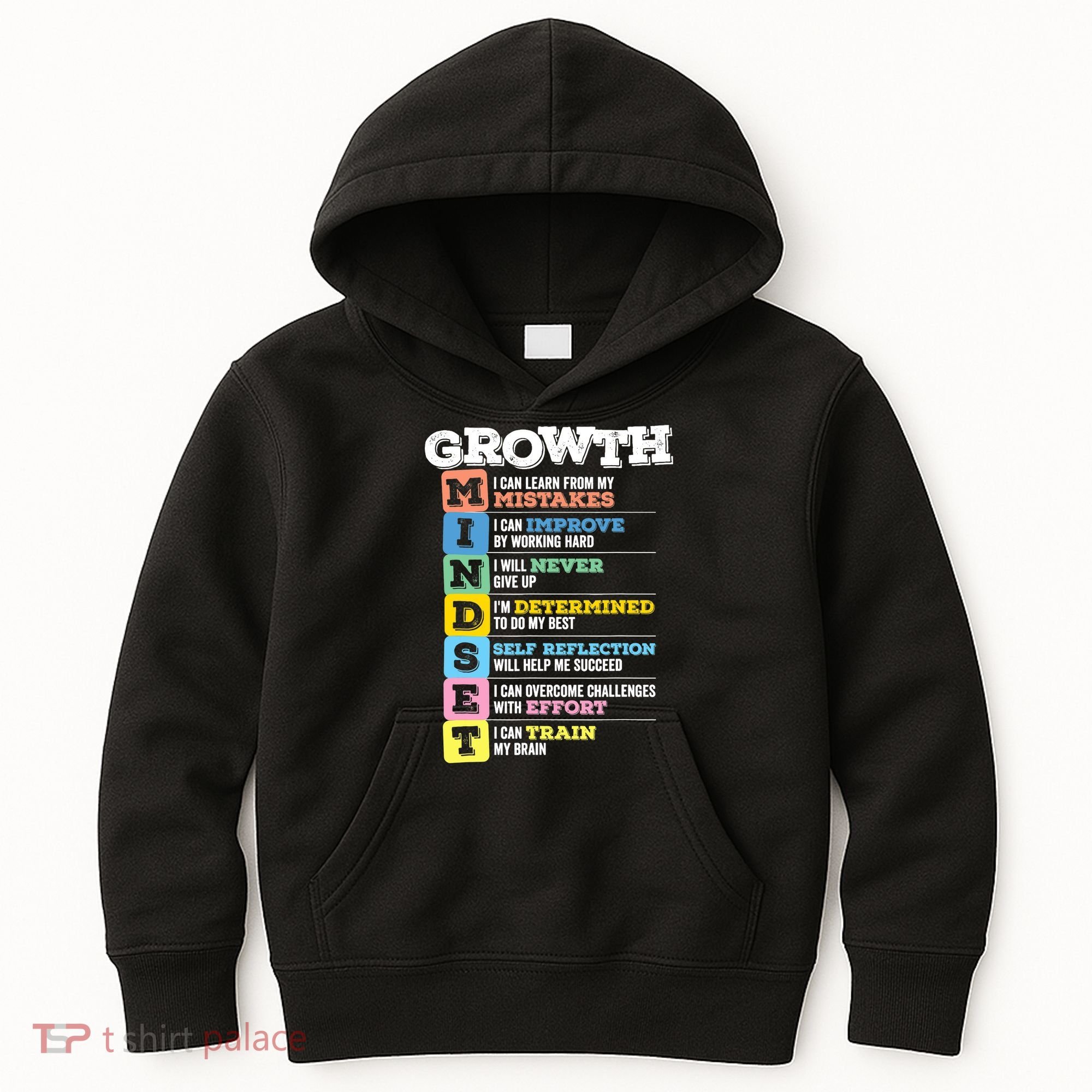 Growth Mindset Classroom Brain Motivation Entrepreneur Kids Hoodie