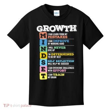 Growth Mindset Classroom Brain Motivation Entrepreneur Kids T-Shirt