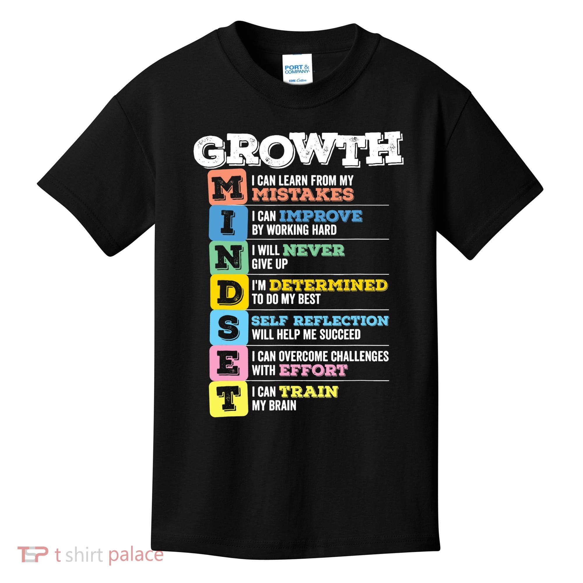 Growth Mindset Classroom Brain Motivation Entrepreneur Kids T-Shirt