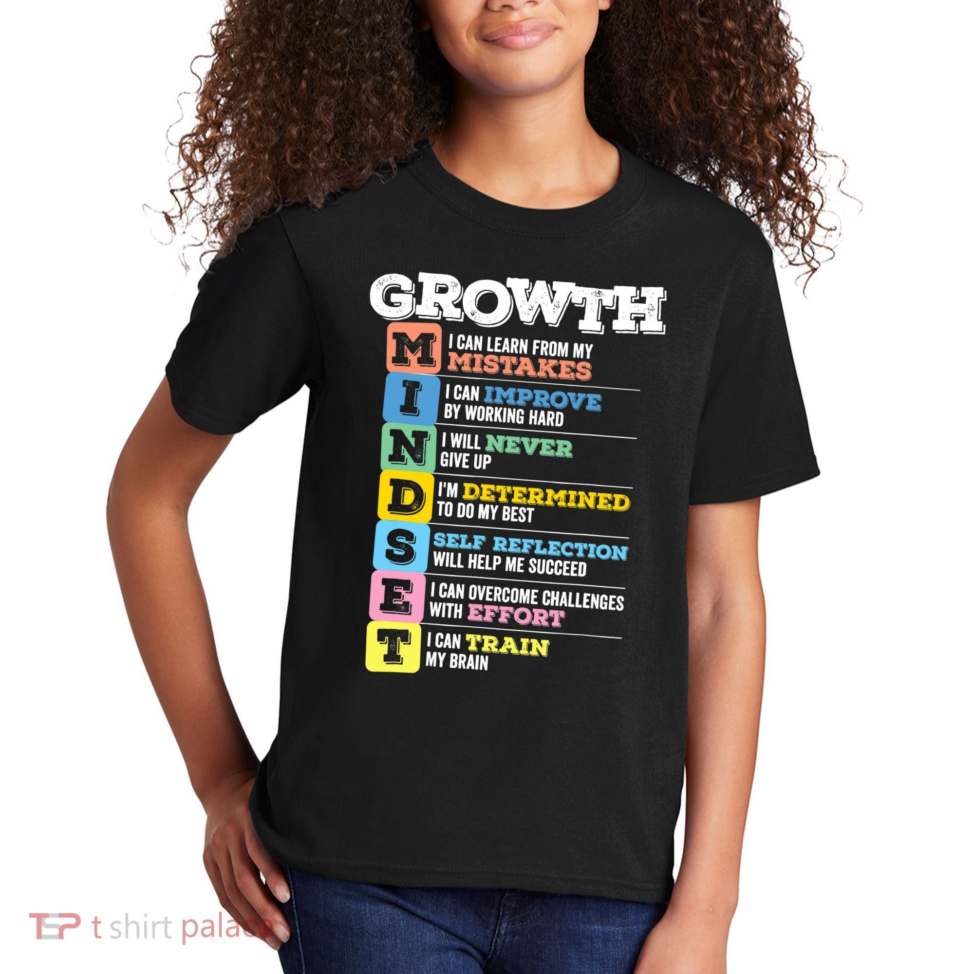 Growth Mindset Classroom Brain Motivation Entrepreneur Kids T-Shirt