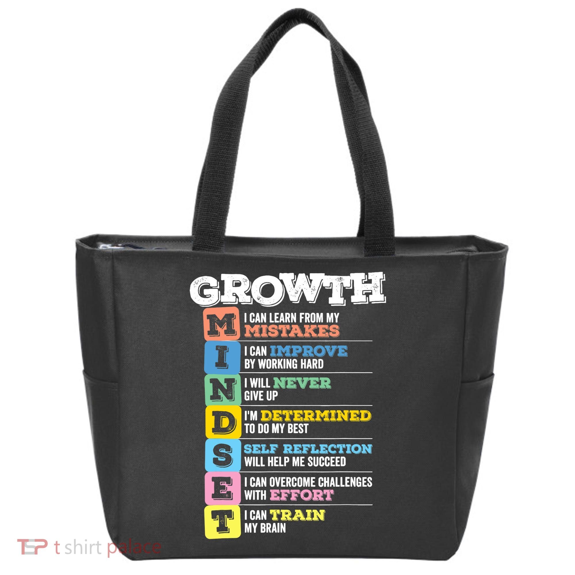 Growth Mindset Classroom Brain Motivation Entrepreneur Tote Bag