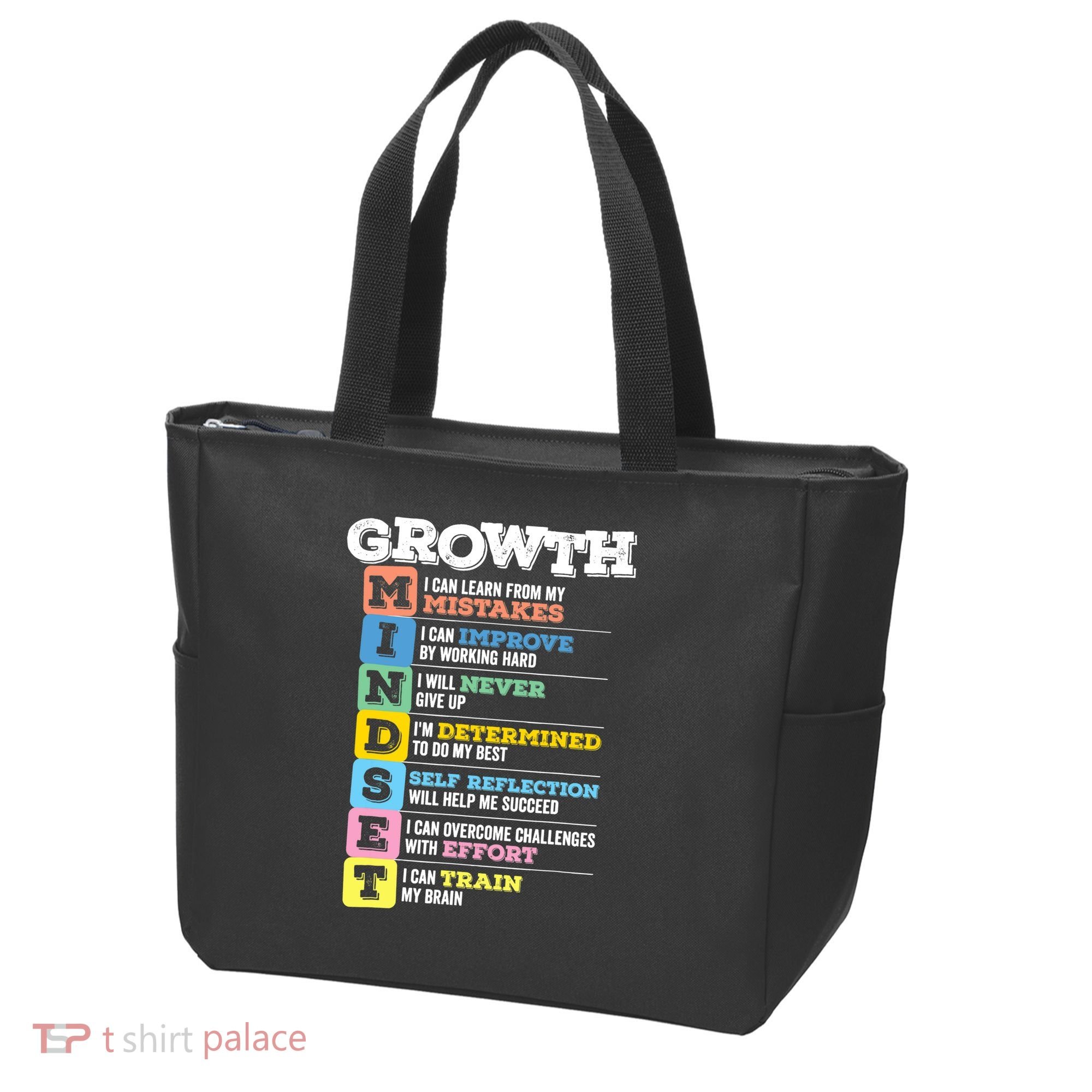 Growth Mindset Classroom Brain Motivation Entrepreneur Tote Bag