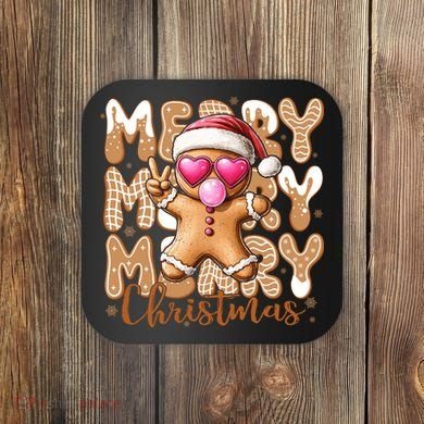 Gingerbread Merry Christmas Cute And Funny Coaster