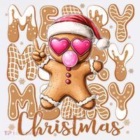 Gingerbread Merry Christmas Cute And Funny Long Sleeve Shirt thumb 2