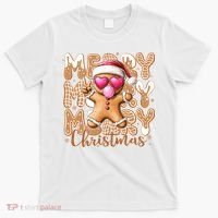 Gingerbread Merry Christmas Cute And Funny T-Shirt thumb 0
