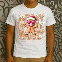 Gingerbread Merry Christmas Cute And Funny T-Shirt thumb 3