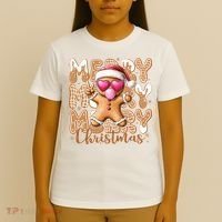 Gingerbread Merry Christmas Cute And Funny T-Shirt thumb 4