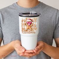 Gingerbread Merry Christmas Cute And Funny Tumbler thumb 2