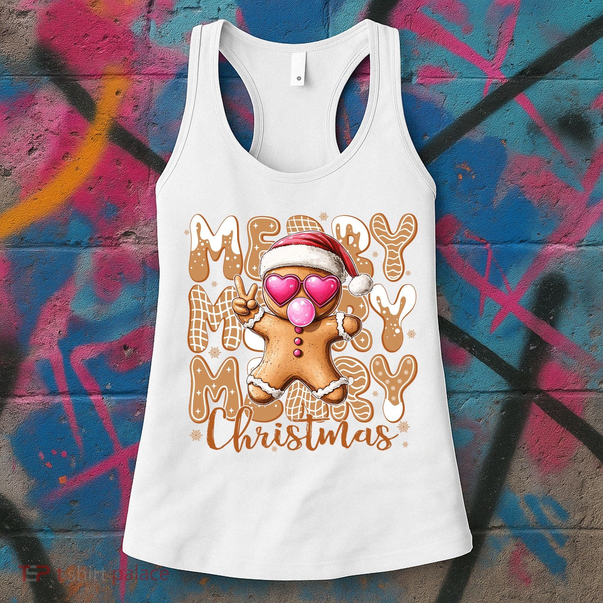 Gingerbread Merry Christmas Cute And Funny Women's Tank Top