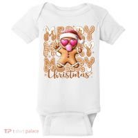 Gingerbread Merry Christmas Cute And Funny Baby Bodysuit thumb 0