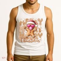 Gingerbread Merry Christmas Cute And Funny Tank Top thumb 3