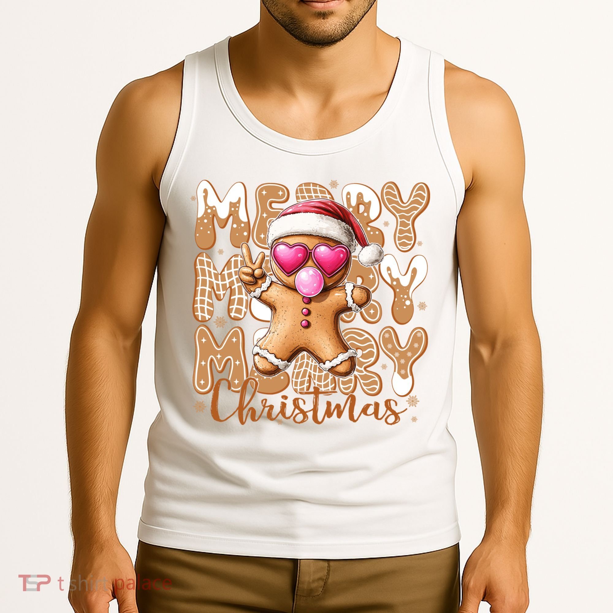 Gingerbread Merry Christmas Cute And Funny Tank Top