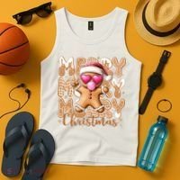 Gingerbread Merry Christmas Cute And Funny Tank Top thumb 4
