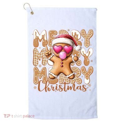Gingerbread Merry Christmas Cute And Funny Golf Towel