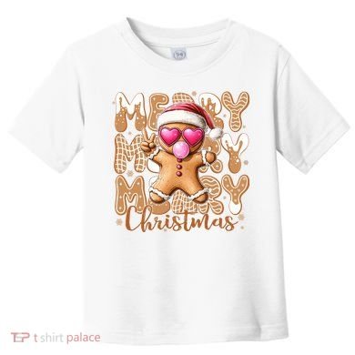 Gingerbread Merry Christmas Cute And Funny Toddler T-Shirt